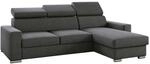 M&ouml;bel Punkt Ecksofa Tokio mit Bettfunktion, ca. 203 x 127 cm - Grau