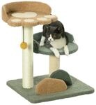 Kratzbaum 52cm Katzenkratzbaum Kletterbaum mit 2 Ebenen, Spielball Sisal