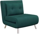 HOMCOM Schlafsessel Klappsessel mit Bettfunktion Einzelsofa mit Kissen Samtoptik