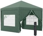 Pavillon 2,95x2,95m Faltpavillon 4 Seitenw&auml;nde mit Fenster Tragetasche