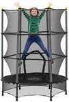 Kinder Trampolin &Oslash;140 cm, Trampolin f&uuml;r Kinder 3-10 Jahre, Gartentrampolin