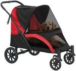 PawHut Hundewagen Hundebuggy klappbar f&uuml;r gro&szlig;e Hunde &amp; Katzen bis 30 kg