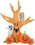 HOMCOM Halloween Aufblasbar Spukbaum Aufleuchtend K&uuml;rbis Geist Spukgespenst...