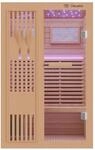 Dewello Finnische Sauna MINTO 120x120 Kabine aus Hemlock Tannenholz mit 3,5 kW Harvia