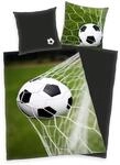 Herding Fu&szlig;ball Bettw&auml;sche Gr&ouml;&szlig;e 80x80 + 135x200 cm