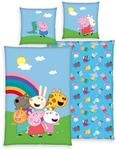 Peppa Pig Bettw&auml;sche Gr&ouml;&szlig;e 80x80 + 135x200 cm
