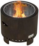 Outsunny Feuerschale, rauchfreier Tischfeuer, &Oslash;45 cm Feuerstelle mit Griff,