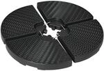 4-tlg. Sonnenschirmgewicht Schirmgewicht f&uuml;r Ampelschirm, HDPE, Schwarz