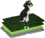 PawHut Welpentoilette Hundetoilette mit 2 Grasmatte Tablett f&uuml;r...