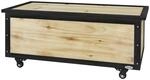 Outsunny Gartenbox Holz Auflagenbox 121L Aufbewahrungsbox mit Rollen f&uuml;r Balkon