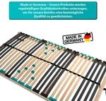 7 Zonen Lattenrost DR&Ouml;MSON 70 x 200 cm Kopfteil verstellbar