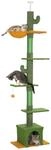 PawHut Kratzbaum Deckenhoch Katzenbaum 230-275cm Katzenkratzbaum mit...