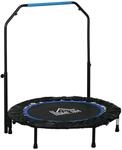 102 cm Fitness-Trampolin Faltbares Mini-Trampolin mit Haltegriff, Schwarz