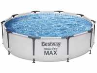 Bestway® Steel Pro MAX™ Frame Pool ohne Pumpe Ø 305 x 76 cm, lichtgrau, rund Ø