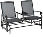 Gartenbank Schaukelstuhl Sitzbank Schaukelbank Gartenstuhl mit Tisch