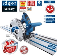 Scheppach Elektro-Tauchs&auml;ge PL55 mit 2. F&uuml;hrungsschiene und Zubeh&ouml;r