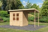 Woodfeeling Gartenhaus Sch&ouml;nefeld 3 mit Anbaudach