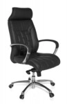 Amstyle XXL Chefsessel Echtleder schwarz, 5-Punkt Multiblock-Mechanik,...
