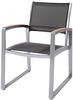 Harms Stuhl mit Armlehnen AVA, 2er-Set, Sitzfläche und Rückenlehne aus grauem