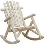 Outsunny Schaukelstuhl Schwingsessel Schaukel Stuhl Relaxstuhl Tannenholz Natur