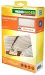 POWERTEC Sonnensegel 270x140cm - Uni-Wei&szlig;