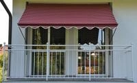 Klemmmarkise bordeaux/creme 250 cm