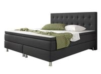 Boxspringbett K&ouml;ln 180x200 Webstoff Anthrazit