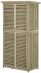 Ger&auml;teschuppen Ger&auml;tehaus Ger&auml;teschrank Schuppen Garten 4 F&auml;cher Grau 87 x 46,5 x