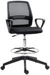 Vinsetto Arbeitsstuhl Ergonomischer Drehstuhl B&uuml;rostuhl h&ouml;henverstellbar Schwarz