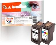 Peach Spar Pack Druckk&ouml;pfe ersetzt Canon PG-510BK, CL-511C