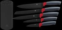 6tlg. Messerset CARBON RED LINE inkl. Messerblock