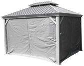 50NRTH Sojag Vorh&auml;nge Seitenteile f&uuml;r Pavillon Messina 12x16 Taupe