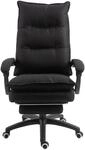 Vinsetto B&uuml;rostuhl mit Massagefunktion, h&ouml;henverstellbar drehbar, Nylon, Schwarz,
