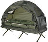 Campingbett Set Zelt mit Schlafsack Matratze 4 in 1 faltbar Dunkelgrün
