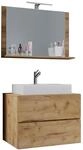 VCM Badblock Lendas M 80cm Unterschrank + Spiegel Honig-Eiche