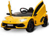 HOMCOM Kinderauto Lamborghini SVJ Elektroauto für 3-8 Jahre mit MP3 Gelb