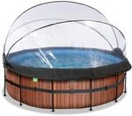 Exit Toys EXIT Wood Pool &oslash;427x122cm mit Sandfilterpumpe und Abdeckung und