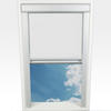 Dachfensterrollo Verdunklung, 54 x 38,3 cm (Höhe x Breite), weiß/silber