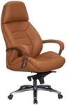 Amstyle B&uuml;rostuhl Echtleder Caramel 120 kg