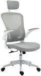 B&uuml;rostuhl ergonomischer Shreibtischstuhl Grau 65 x 64 x 114-122 cm