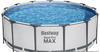 Bestway® Steel Pro MAX™ Frame Pool Komplett-Set mit Filterpumpe Ø 396 x 122 cm,