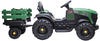 JAMARA-460896-Ride-on Traktor Super Load mit Anhänger grün 12V