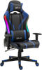 Bürostuhl LED Gaming Stuhl ergonomischer Drehstuhl mit Liegefunktion Handlauf