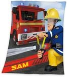 Feuerwehrmann Sam Fleecedecke Gr&ouml;&szlig;e 130x160 cm