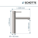 Sch&uuml;tte K&uuml;chenarmatur Edelstahl massiv, 360&deg; schwenkbarer Wasserhahn K&uuml;che,