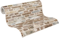 AS Creation Vliestapete Stein-Optik 10,05 m x 0,53 m - Braun, Beige, Grau - Tapete