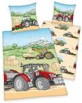 Traktor Bettw&auml;sche Gr&ouml;&szlig;e 80x80 + 135x200 cm