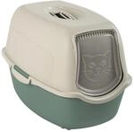 Rotho MyPet Eco Bailey Katzentoilette mit Deckel und Aktivkohlefilter, gr&uuml;n/weiss