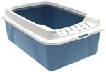 Rotho MyPet Eco Bonnie Katzenklo mit Top-Eingang, blau/weiss (recycelt)