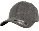 Flexfit Heringbone Melange Flexfit Cap, black/heather grey, S/M